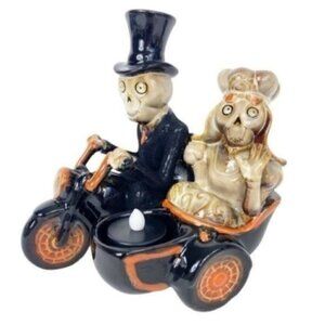 Yankee Candle Boney Bunch motorcycle couple 2010 retired